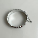 West Germany Mid Century Silver Bangle Bracelet