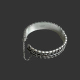 West German Mid Century Silver Bangle Bracelet