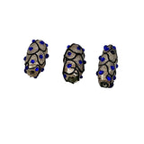 Silver Foil & Blue Eye Glass Beads -Vintage Italian