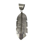 Large Sterling Silver Leaf Sowthwestern Pendant by Joan Slifka