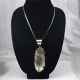 Large Sterling Silver Leaf Pendant by Joan Slifka
