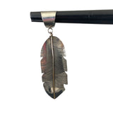 Large Sterling Silver Leaf Pendant by Joan Slifka