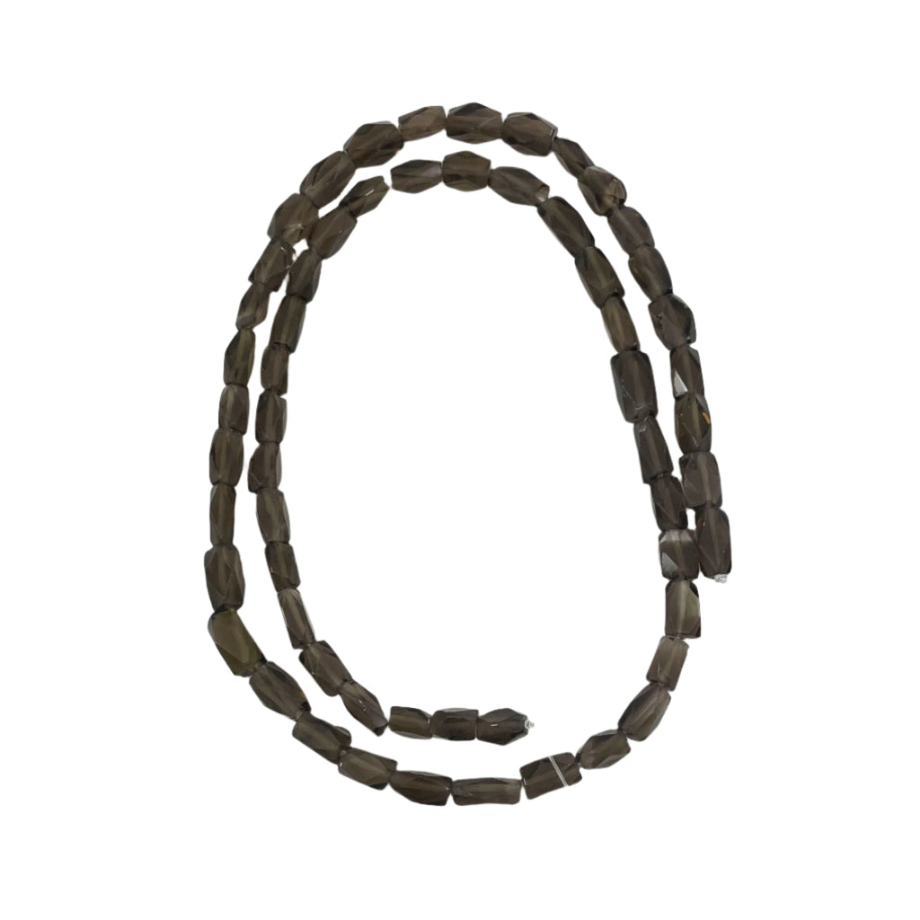 Smoky Quartz Faceted Rectangular Beads Gemstones
