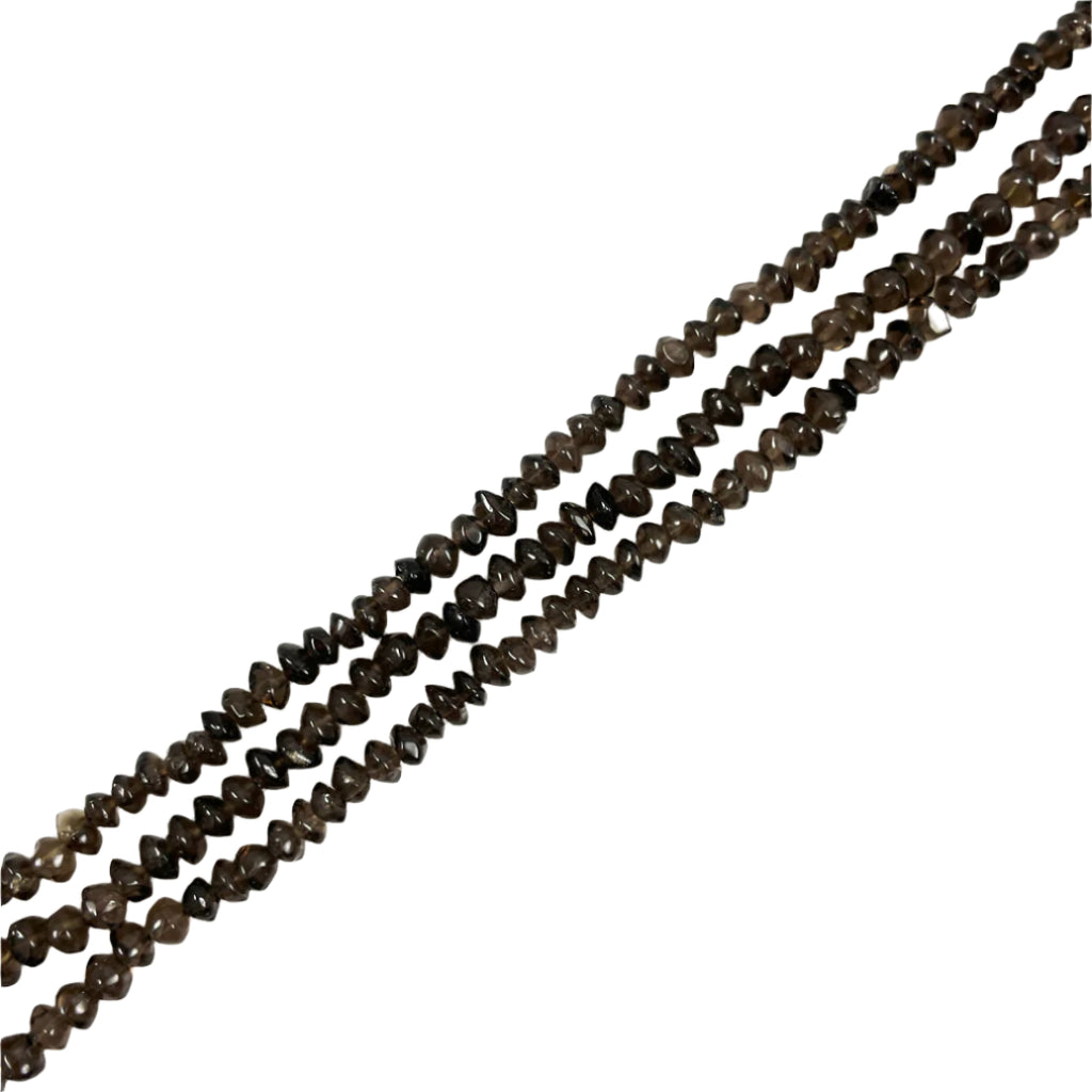 Smoky Quartz Rondelle Beads Gemstones 4-5mm