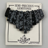 Snowflake obsidianfan pendant

