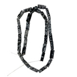 Snowflake Obsidian Rectangle Beads