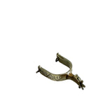 Silver Plated Engraved Western Spur Pendant