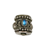 Bali Sterling Silver Labradorite Barrel Beads