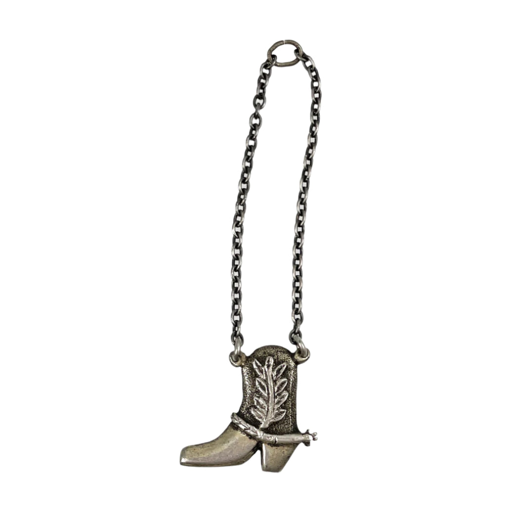 Sterling Silver Cowboy Boot Pendant on Chain