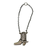 Sterling Silver Cowboy Boot Pendant on Chain