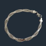 Sterling Silver Woven Bracelet Vintage