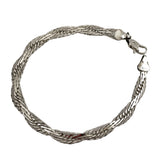 Sterling Silver Woven Bracelet Vintage