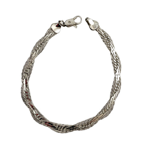 Sterling silver woven bracelet