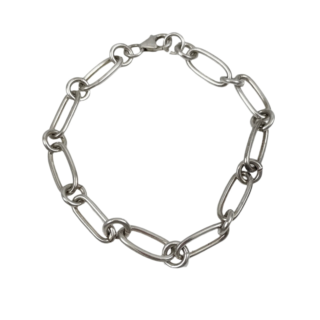 Sterling Silver Paper Clip Link Bracelet