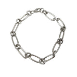 Sterling Silver Paper Clip Link Bracelet