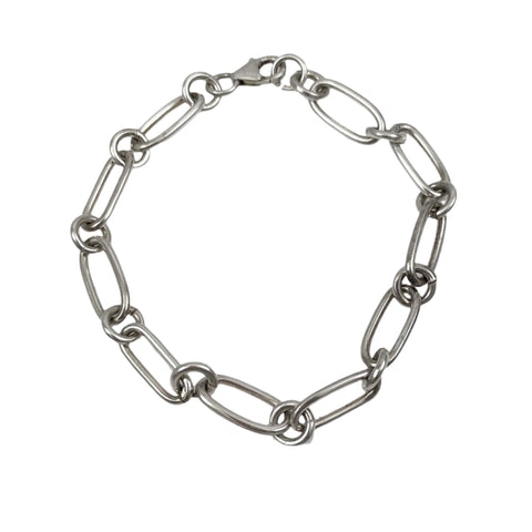 Sterling Silver Paper Clip Link Bracelet