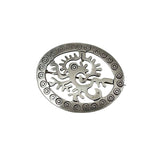 Vintage Mexican Aztec Monley Brooch & Pendant Signed JS