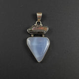 Chalcedony & Biwa Pearl Sterling Pendant