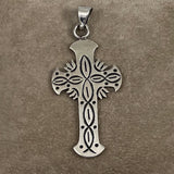 Sterling Cross Pendant Ichthys Vintage Mexican Silver