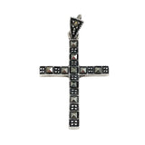 Sterling Silver & Marcasite Cross Pendant