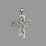 Sterling Cross Pendant Vintage Mexican Silver