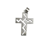 Sterling Cross Pendant Vintage Mexican Silver