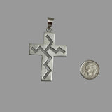 Sterling Cross Pendant Vintage Mexican Silver