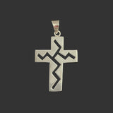 Sterling Cross Pendant Vintage Mexican Silver