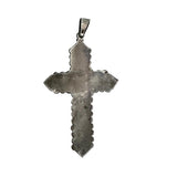 Native American Sterling Silver & Turquoise Cross Pendant back