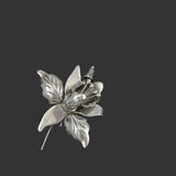 Mexican Sterling Floral Brooch- Signed DS Vintage