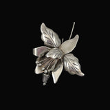 Mexican Sterling Floral Brooch- Signed DS Vintage