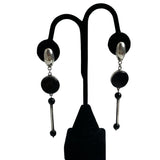 Long Black Onyx & Sterling Earrings Mexican
