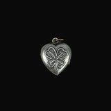 Sterling Puffy Heart Four Leaf Clover Charm Vintage