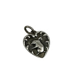Sterling Silver Heart Charm with Rabbit 1940's