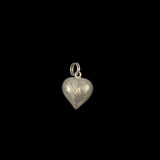 Sterling Hand Engraved Puffy Heart Charm Vintage