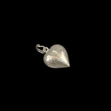 Sterling Hand Engraved Puffy Heart Charm Vintage