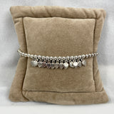 Sterling Silver Heart Charm Bracelet Vintage