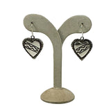 Sterling Silver Heart Native American Earrings by Ronnie Henry