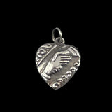 Victorian puffy heart charm hands