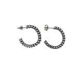 Sterling Silver Twist Hoop Earrings Vintage