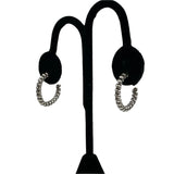 Sterling Silver Twist Hoop Earrings Vintage