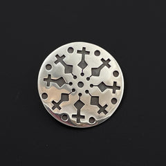 Vintage Mexican Sterling Shadow Box Brooch & Pendant Signed