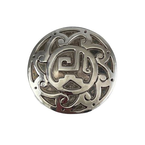 TAXCO Sterling Aztec Sun Brooch & Pendant Signed AAR