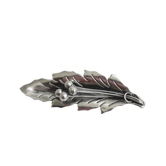 Sterling Mexican Leaf & Berries Brooch Signed RJP