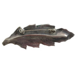 Sterling Mexican  Leaf Brooch Signed RJP