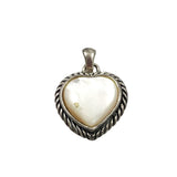 Sterling Mother of Pearl Heart Pendant