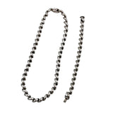 Sterling Silver San Marino Necklace Bracelet Set Italian