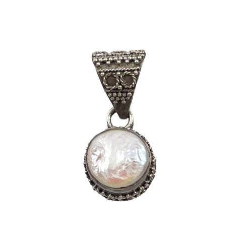 Bali Sterling Silver Pearl Pendant