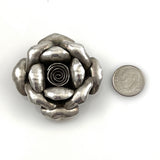 Sterling Silver Artisan Rose Flower Pendant