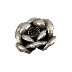 Sterling Silver Artisan Rose Flower Pendant